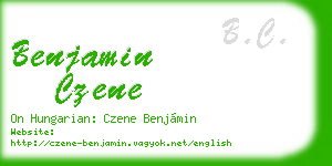 benjamin czene business card