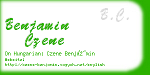 benjamin czene business card